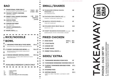 luna chan menu|Menu at LUNA CHAN restaurant, Moonah.